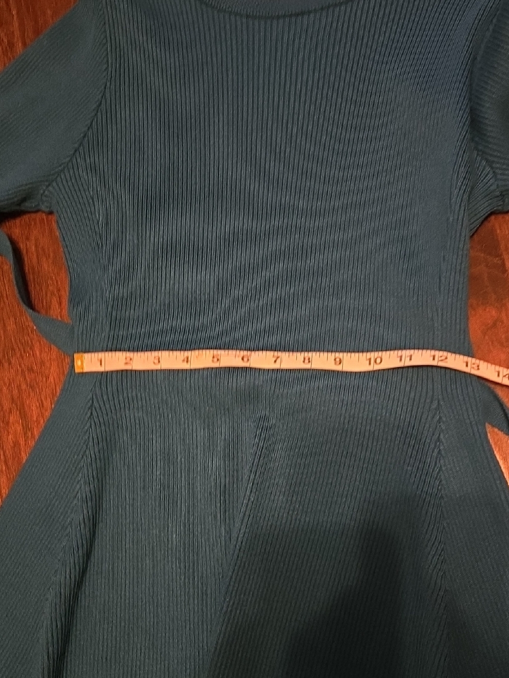 Caracilia Teal Long Sleeve Ribbed Sweater Dress Size L - Picture 7 of 10